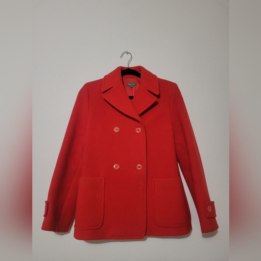 United Colors of Benetton Red Peacoat